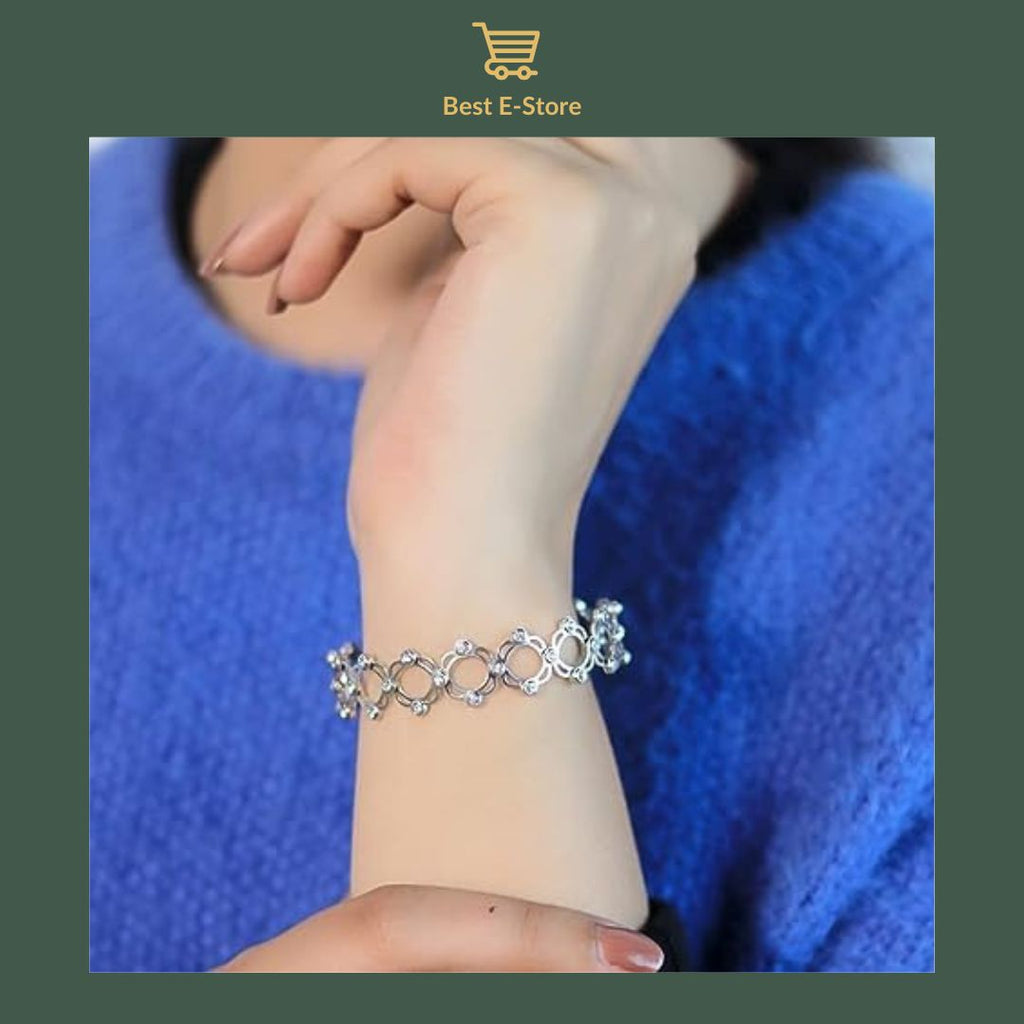 🎁 O presente perfeito: Anel de pulseira conversível com Glamour CZ cintilante 💎