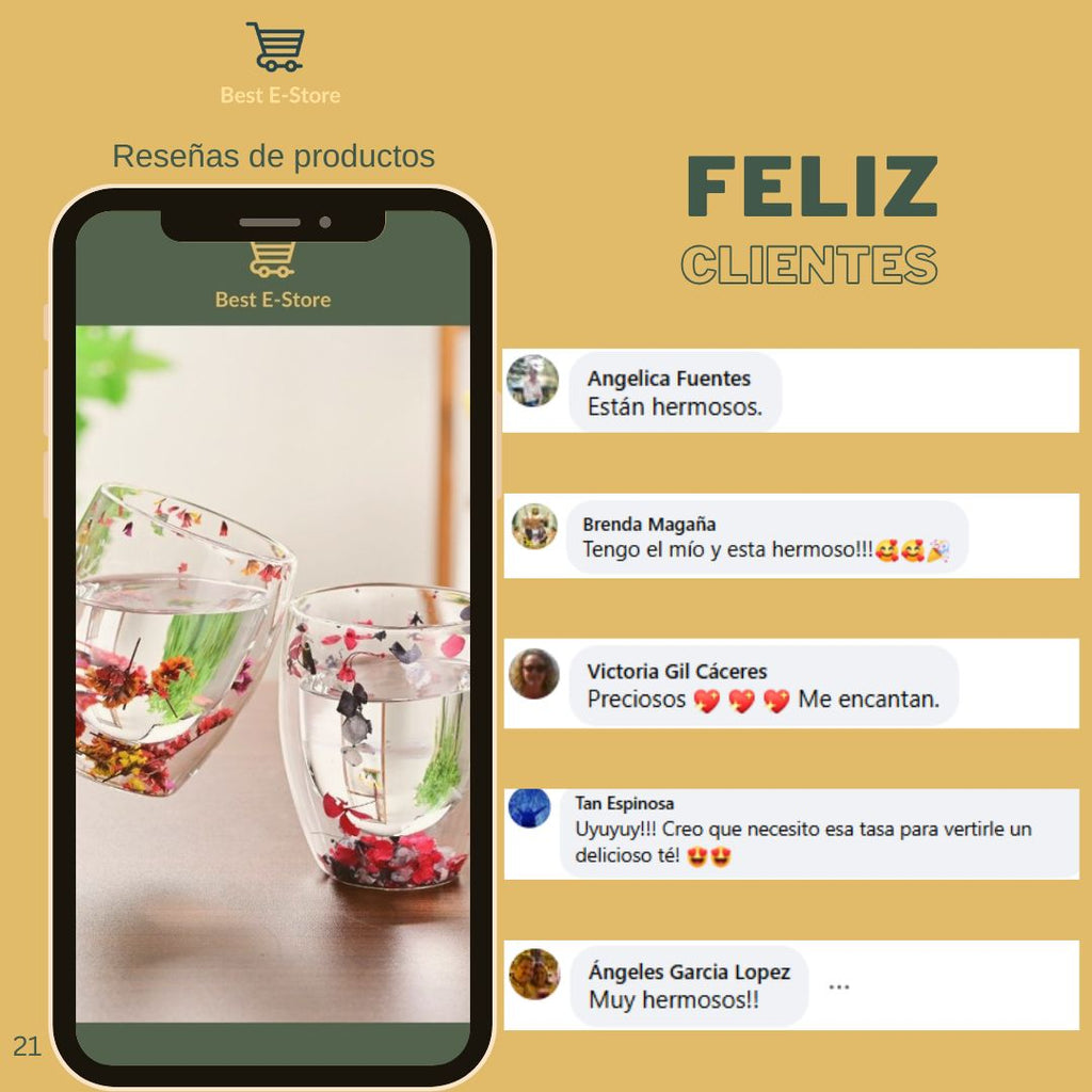 🌼Floral Fusion: Vasos Vidrio Doble Pared