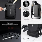 New Carbon Fiber Streamline Anti-Theft Sling Bag