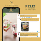 🌼Fusão Floral: Copos Vidro Parede Dupla
