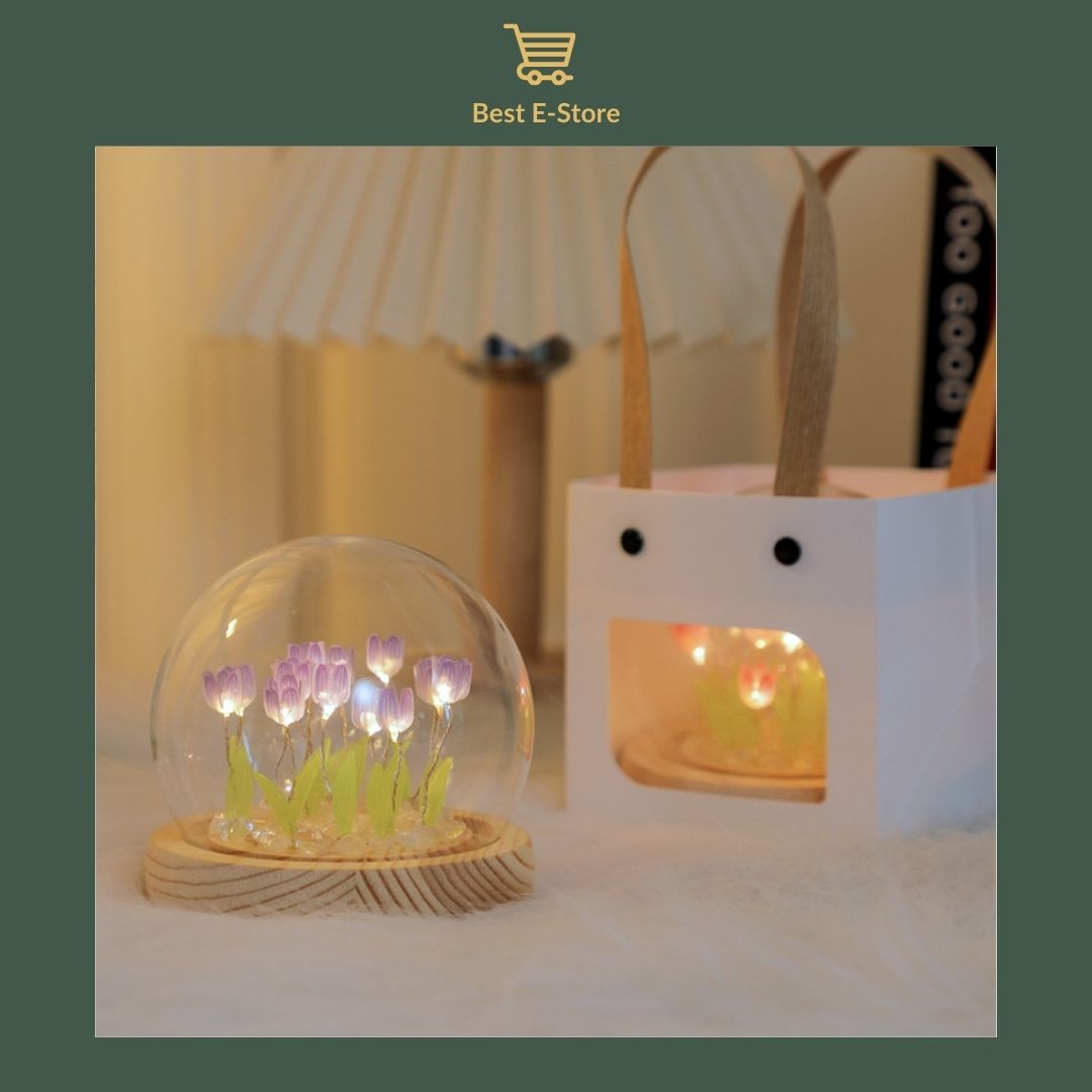 ✨ Enchanting Tulip Lamp:  Cozy Ambiance & Perfect Gift Idea