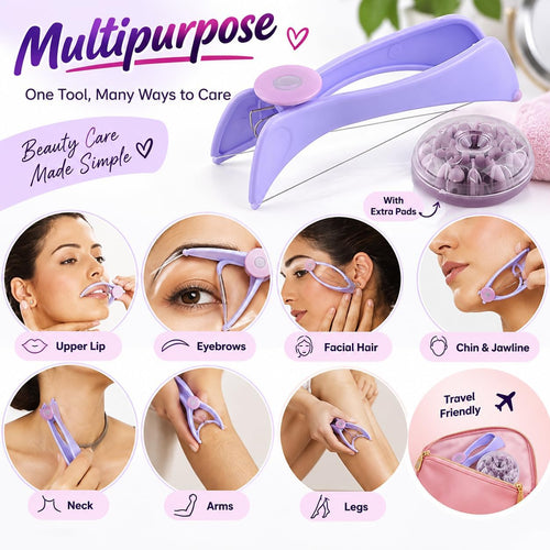 2-in-1 Portable Facial Hair Remover & Eyebrow Trimmer