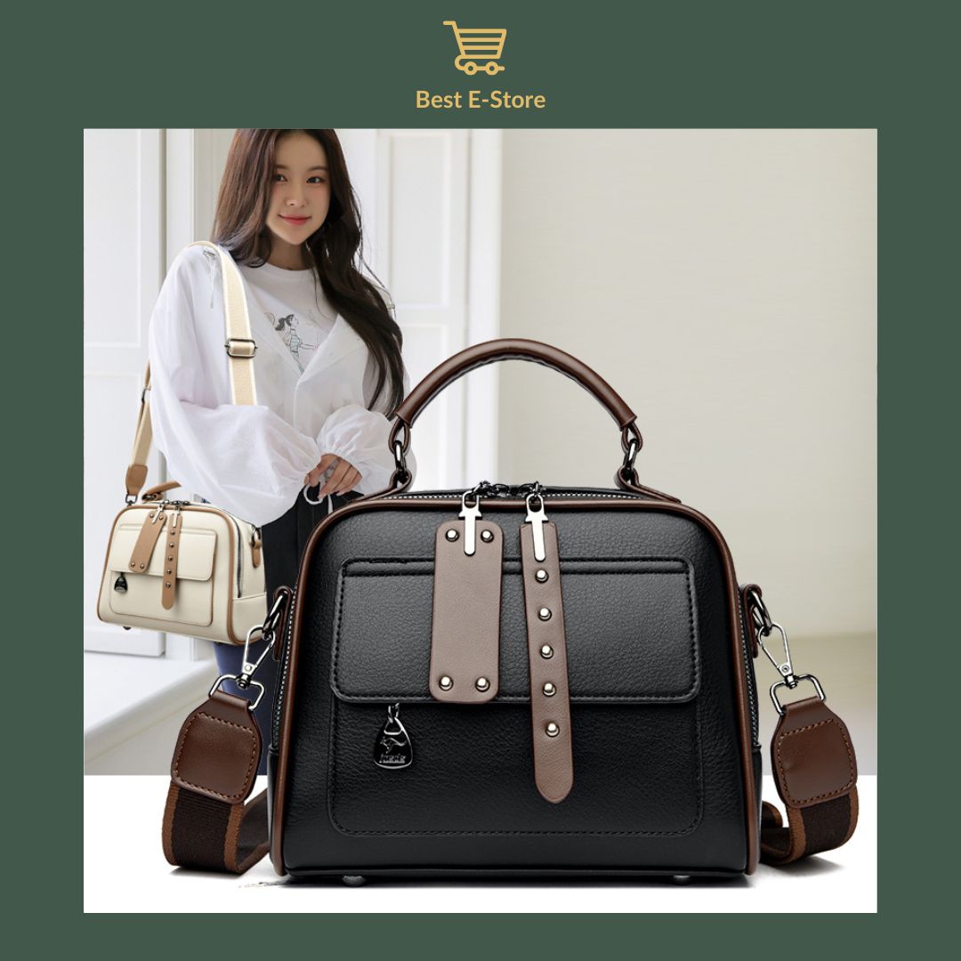 👜 Elegant Leather Shoulder Bag:  Stylish & Spacious ✨