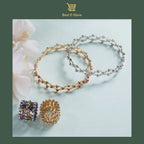 🎁 El regalo perfecto: Anillo brazalete convertible circonitas brillantes Glamour 💎