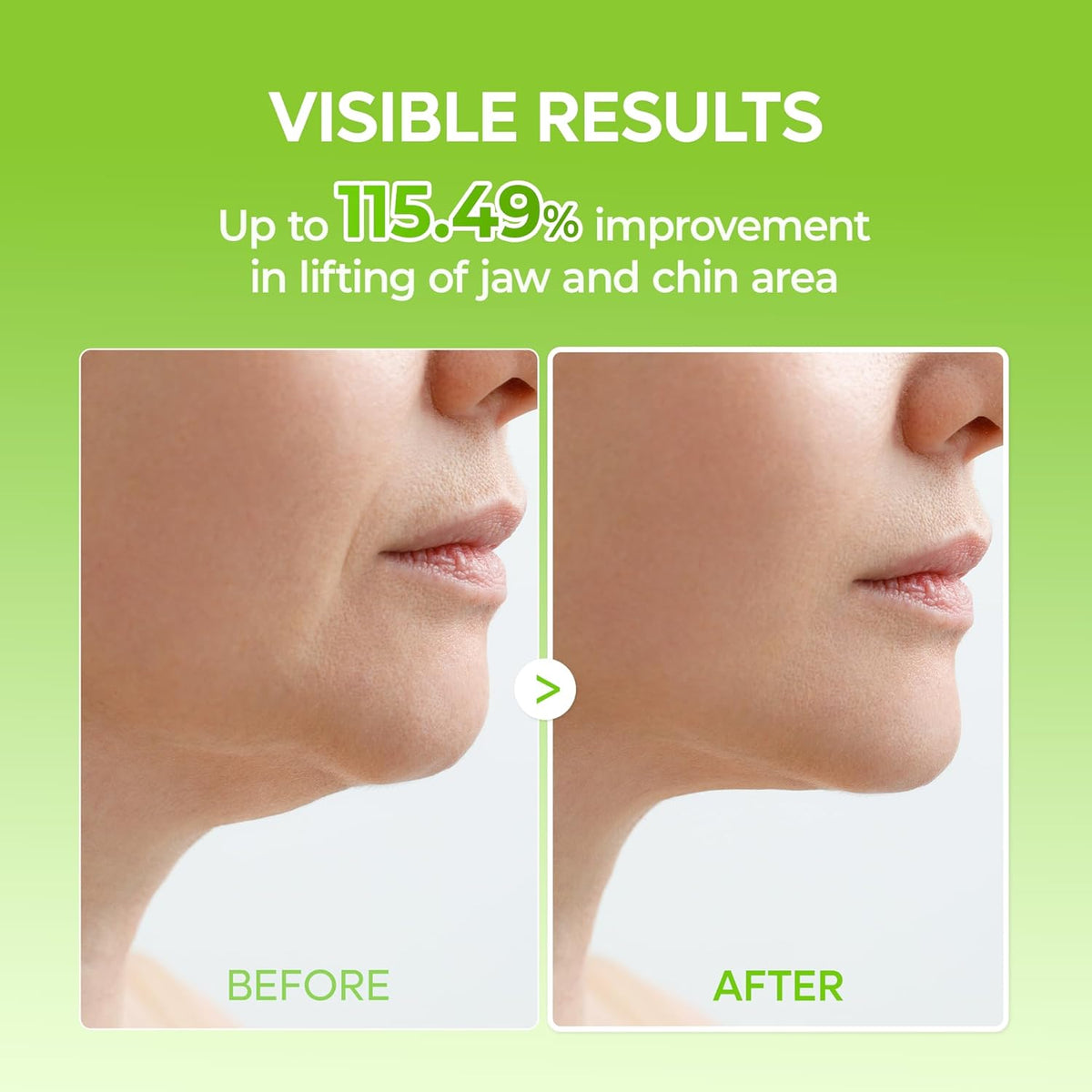 V-shaped lifting face mask