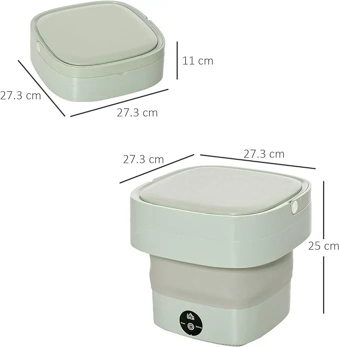 Portable Folding Washing Machine – 16L Mini Washer With 3 Modes