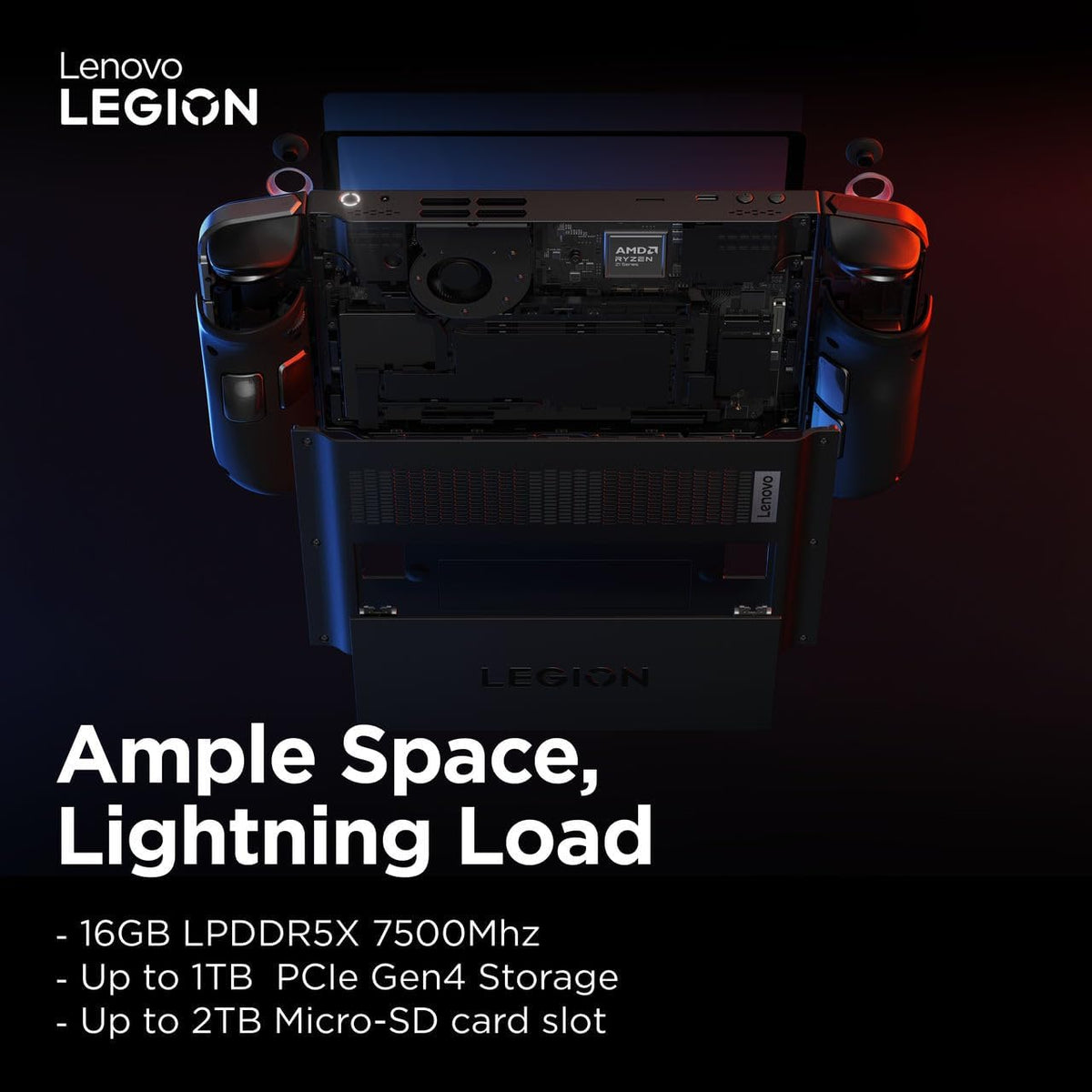 Lenovo Legion Go Handheld Gaming with Carry Bag, 8.8"